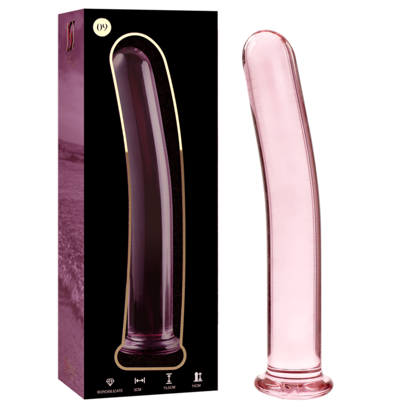Nebula Series by Ibiza Model 9 - Dildo de Cristal Borosilicato Rosa 15,5 cm