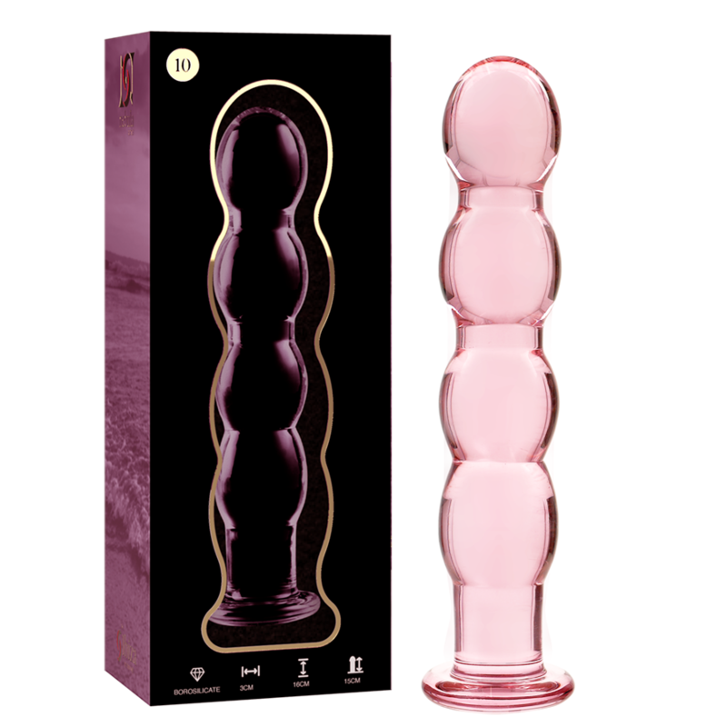 Nebula Series by Ibiza Model 10 - Dildo de Cristal Borosilicato Rosa 16.5 cm