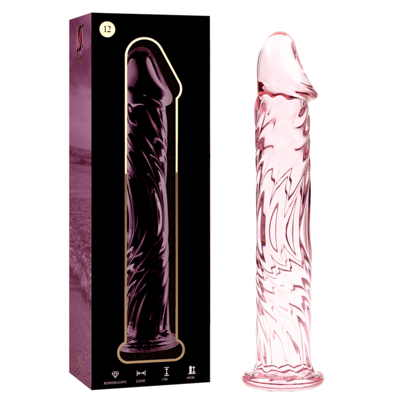 Nebula Series by Ibiza Model 12 - Dildo de Cristal Borosilicato Rosa 17 cm