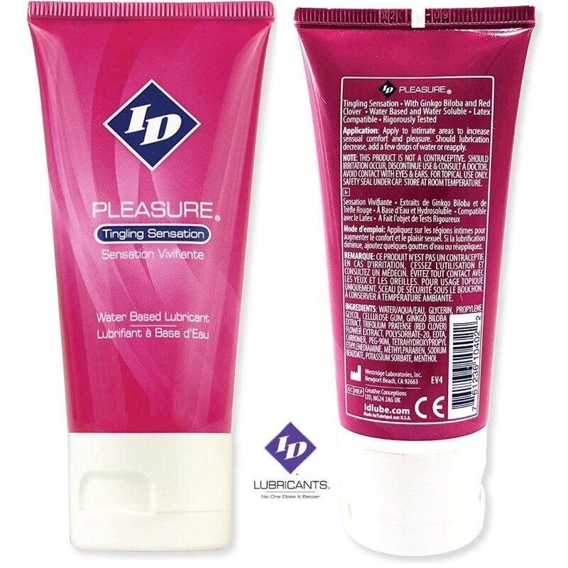 ID Pleasure Lubricante Base Agua Sensación Hormigueo 60 ml