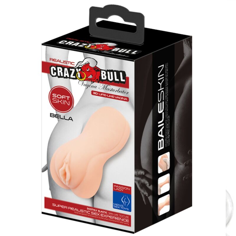 Crazy Bull Bella - Masturbador con Forma de Vagina, 15 cm, Material TPR Flexible