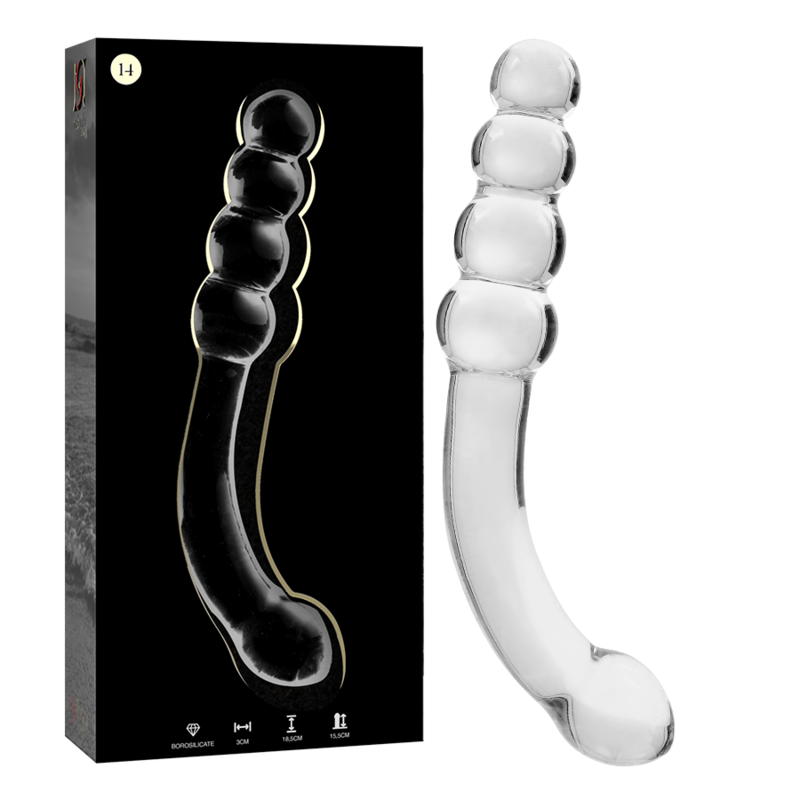 Nebula Series by Ibiza - Dildo de Cristal Borosilicato Transparente 18.5 cm