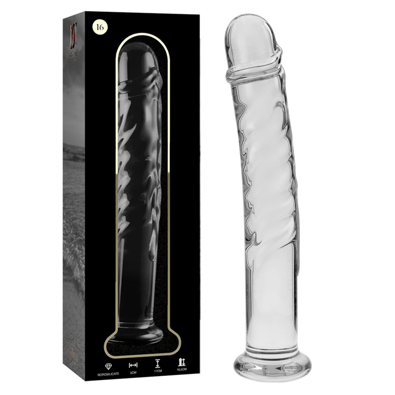 Nebula Series by Ibiza - Dildo de Cristal Borosilicato Transparente 18.5 cm