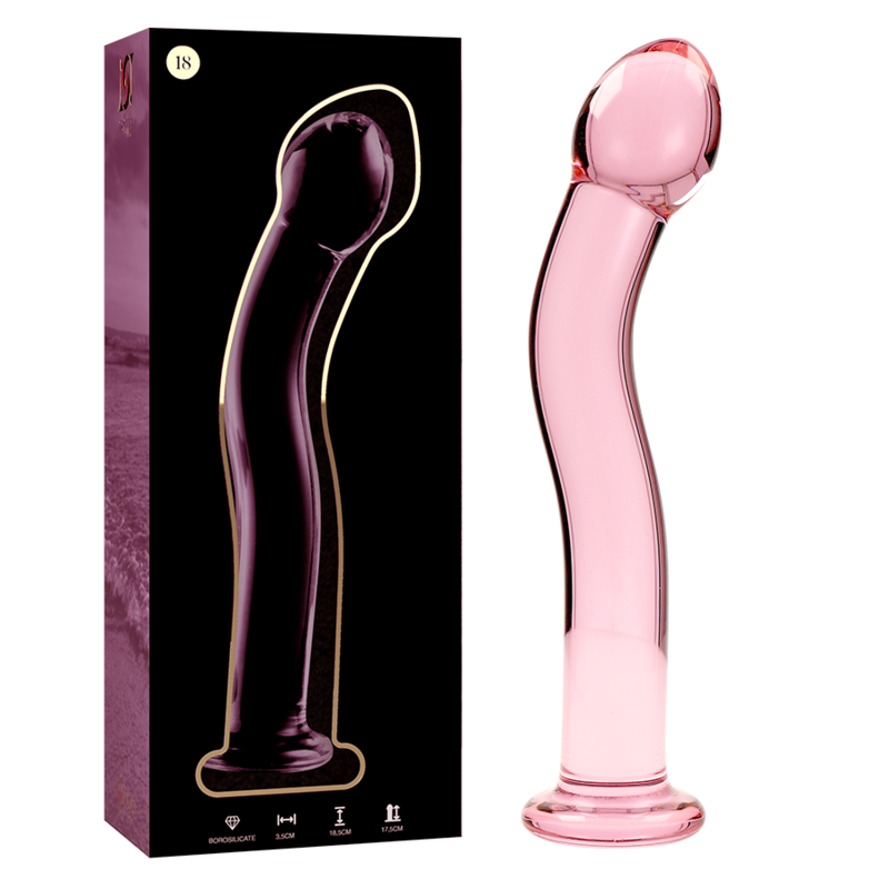 Nebula Series by Ibiza - Dildo de Cristal Borosilicato Rosa 18.5 cm