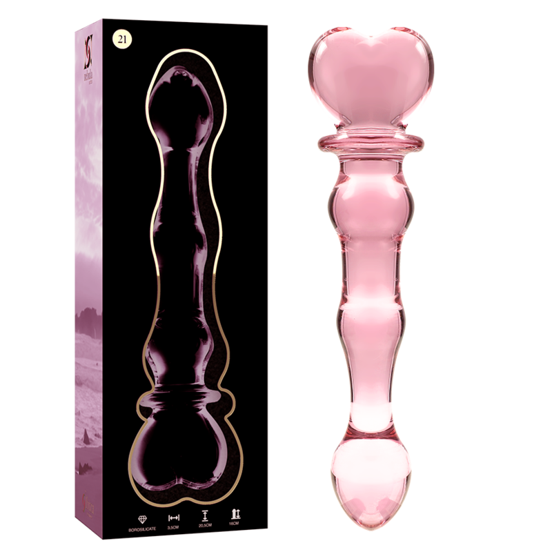 Nebula Series by Ibiza - Dildo de Cristal Borosilicato Rosa 20.5 cm