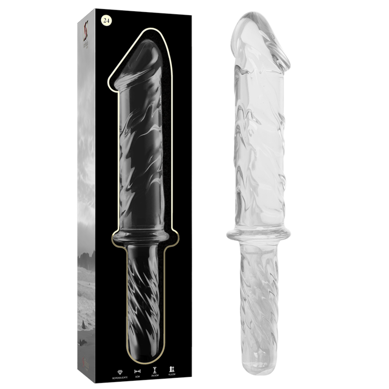 Nebula Series Modelo 24 - Dildo de Cristal Borosilicato Transparente 28.5 cm