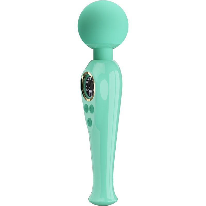 Pretty Love Skyler Green Wand - Vibrador con 10 Modos y Pantalla LCD