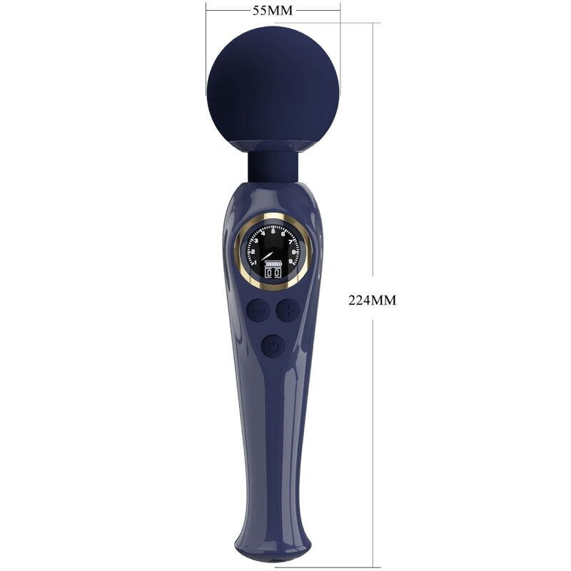 Pretty Love Skyler Vibrador Wand Azul - 10 Modos y 9 Velocidades