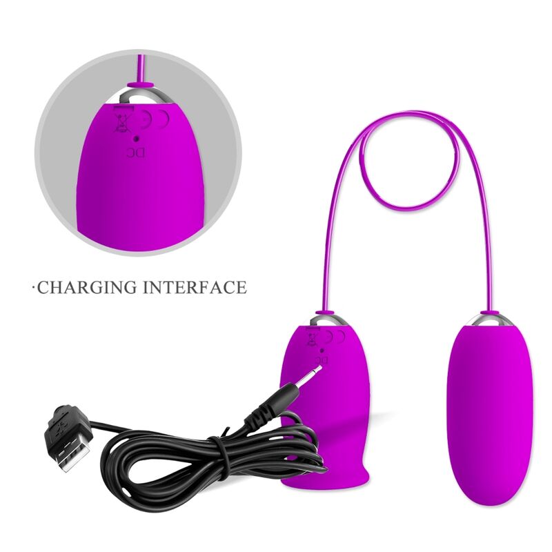 Pretty Love Daisy Dual Egg Vibrador Recargable Púrpura