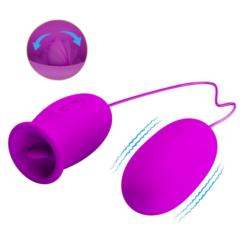 Pretty Love Daisy Dual Egg Vibrador Recargable Púrpura