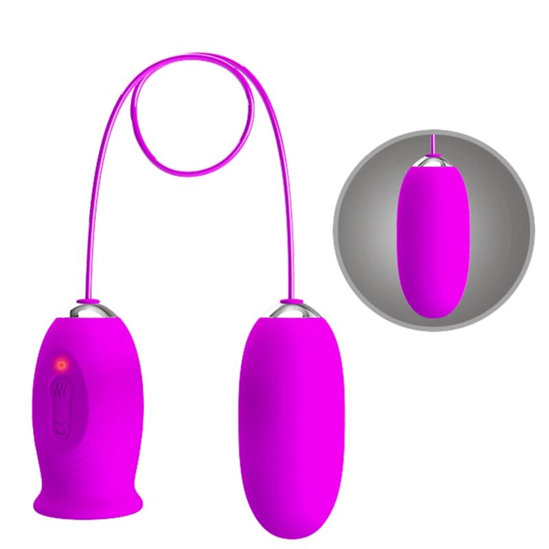 Pretty Love Daisy Dual Egg Vibrador Recargable Púrpura