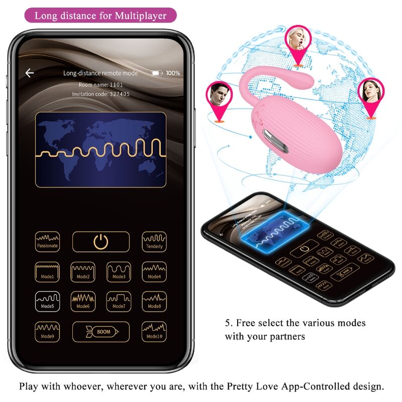 Pretty Love Doreen Pink - Huevo Vibrador Recargable