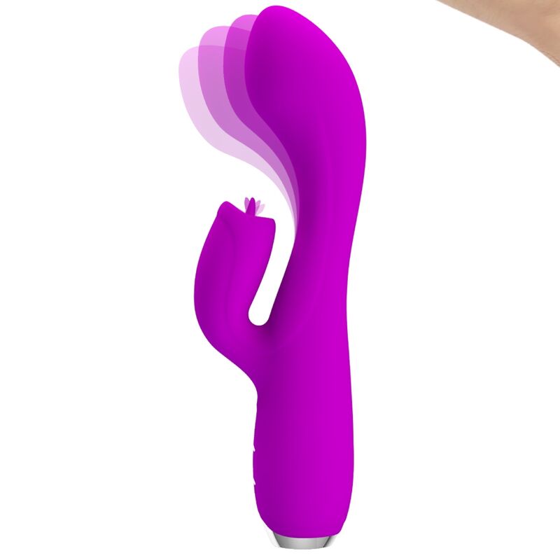 Pretty Love Gloria Vibrador Recargable Tipo Conejo Impermeable Púrpura