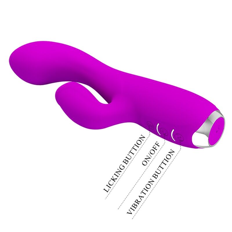 Pretty Love Gloria Vibrador Recargable Tipo Conejo Impermeable Púrpura
