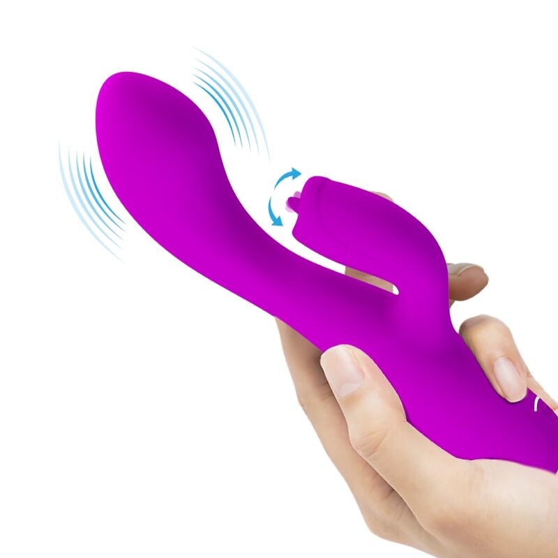 Pretty Love Gloria Vibrador Recargable Tipo Conejo Impermeable Púrpura