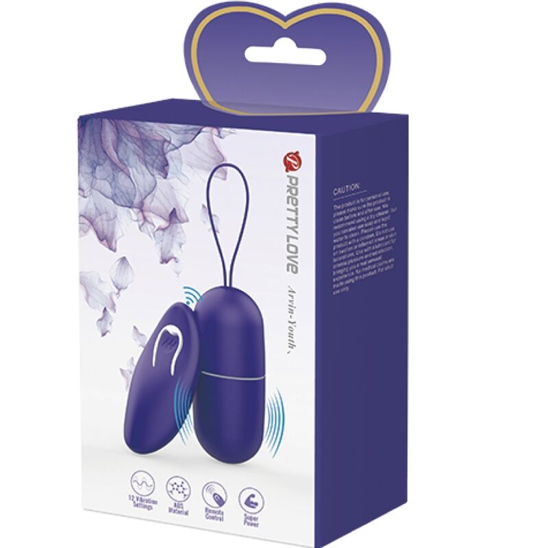 Pretty Love Arvin Youth - Huevo Vibrador con Control Remoto Violeta