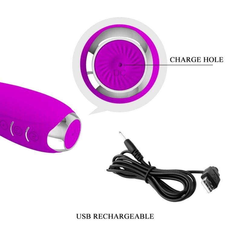 Pretty Love Hector Vibrador Recargable con Electroestimulación Resistente al Agua