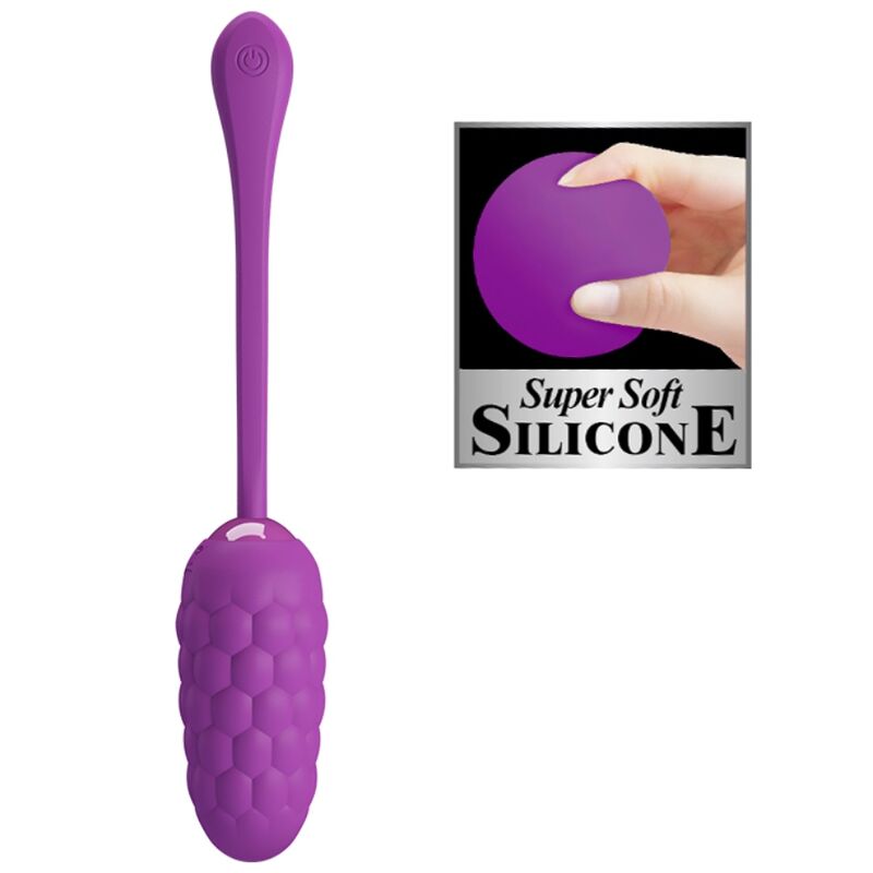 Pretty Love Vibrating Egg Purple - Recargable con Textura Marina