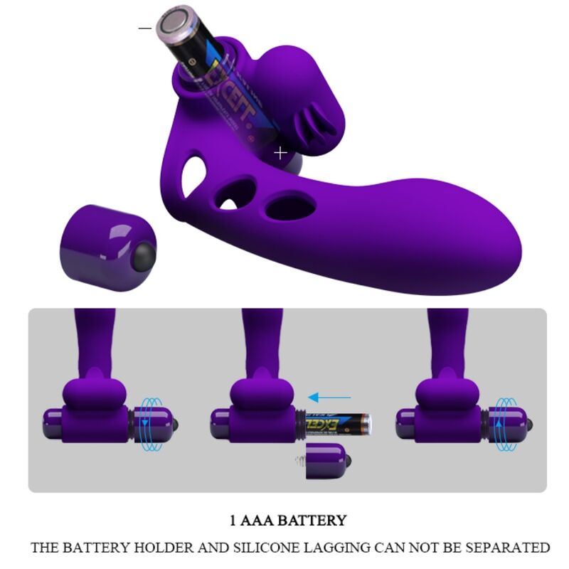 Pretty Love Orlando Purple Vibrator Finger Cover