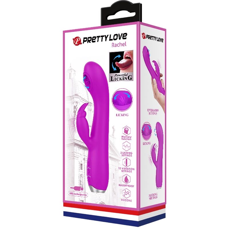 Pretty Love Rachel Vibrador Recargable con Ventosa Púrpura