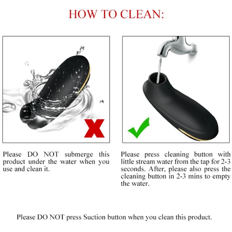 Pretty Love Luxury Rechargeable Suction Massager Black