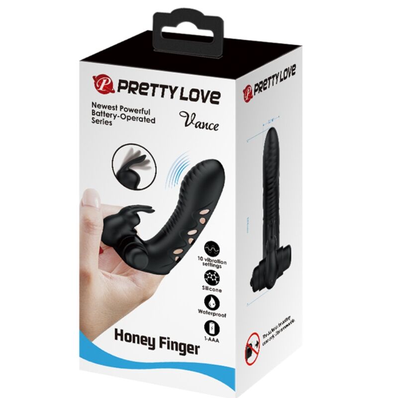 Pretty Love Vance Black Rabbit Vibrator Finger Cover