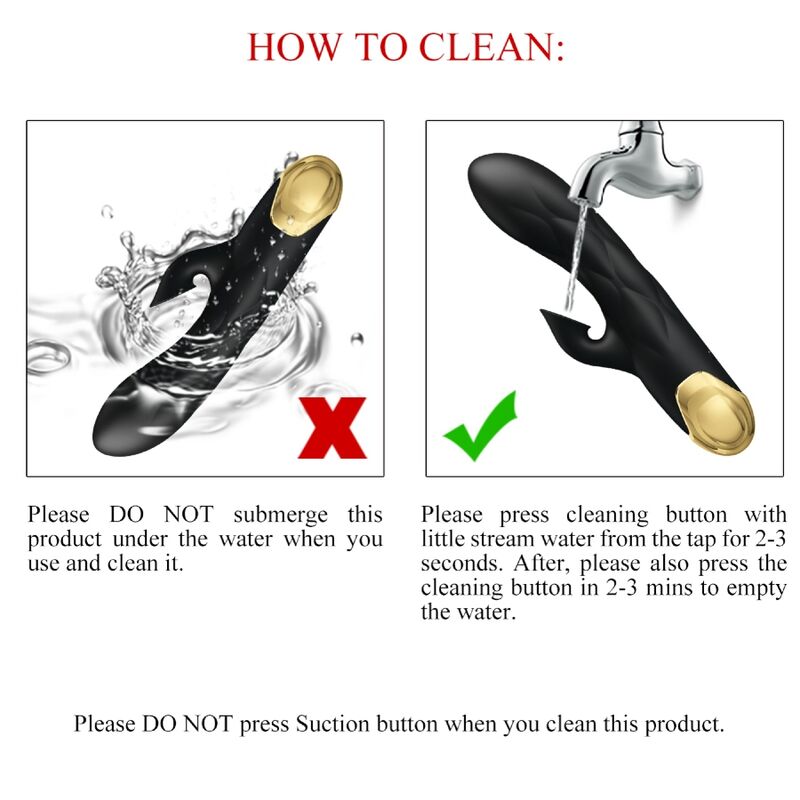 Pretty Love Black Rechargeable Gold Plated Luxury Vibrator