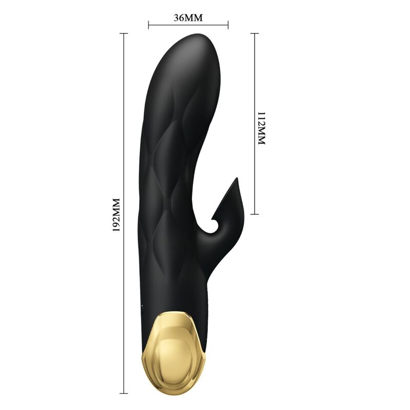 Pretty Love Black Rechargeable Gold Plated Luxury Vibrator