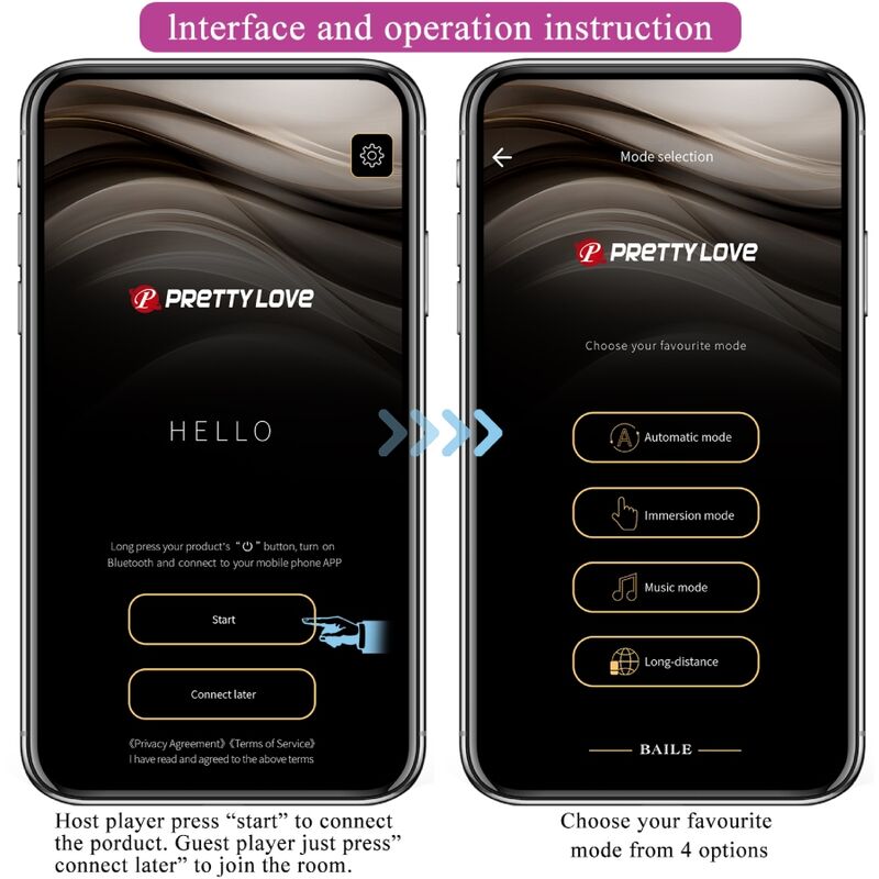 Pretty Love Jefferson App Controlled Anal Plug Black
