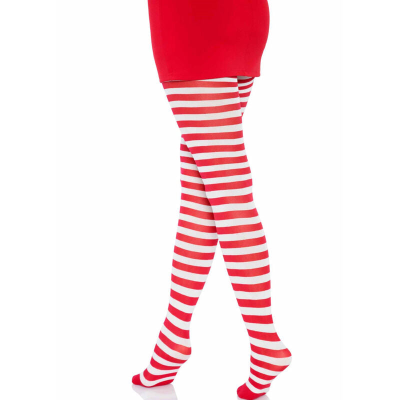 Medias Rayadas Blanco y Rojo Leg Avenue