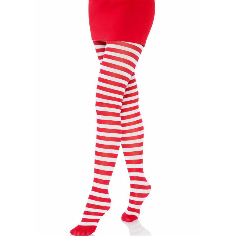 Medias Rayadas Blanco y Rojo Leg Avenue