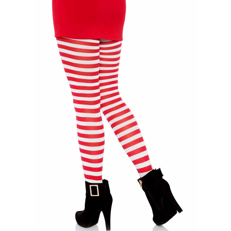 Medias Rayadas Blanco y Rojo Leg Avenue