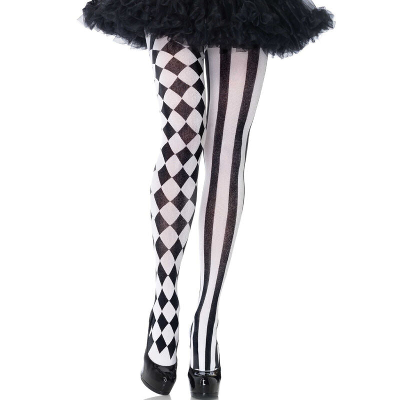 Medias Harlequín Negro y Blanco - Leg Avenue