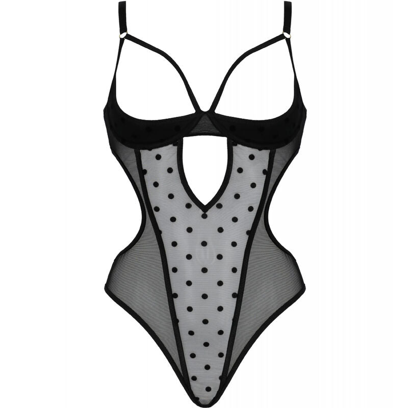 Passion Marina Body Black - Bodystocking Ouvert S/M