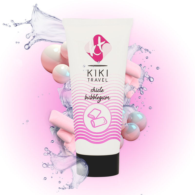 Kikí Travel Cuidado Y Estimulación - Lubricante Base Agua 50 ml Sabor Chicle