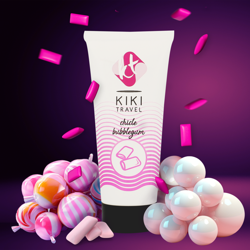 Kikí Travel Cuidado Y Estimulación - Lubricante Base Agua 50 ml Sabor Chicle