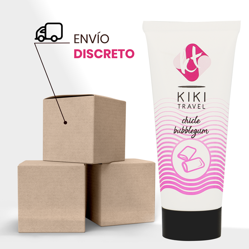 Kikí Travel Cuidado Y Estimulación - Lubricante Base Agua 50 ml Sabor Chicle
