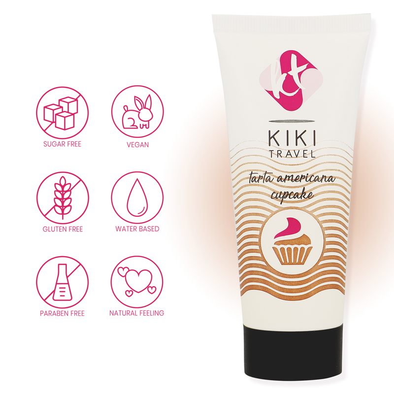 Kiki Travel Gel Deslizante Sabor Tarta Americana Cupcake 50 ml