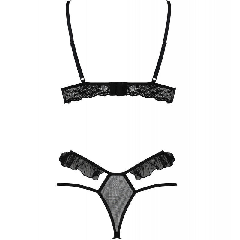 Passion Dolly Set Two Pieces Black - Conjunto de Lencería L/XL