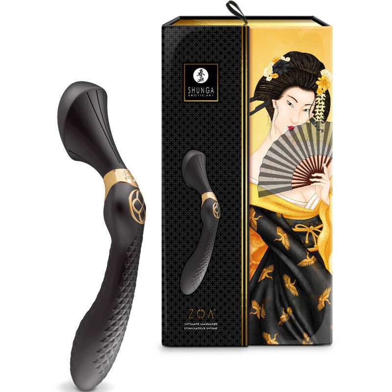 Shunga Zoa Intimate Massager Black - Masajeador de Diseño