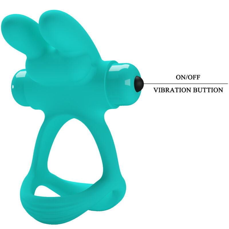 Pretty Love Dante Green Rabbit Vibrator Ring