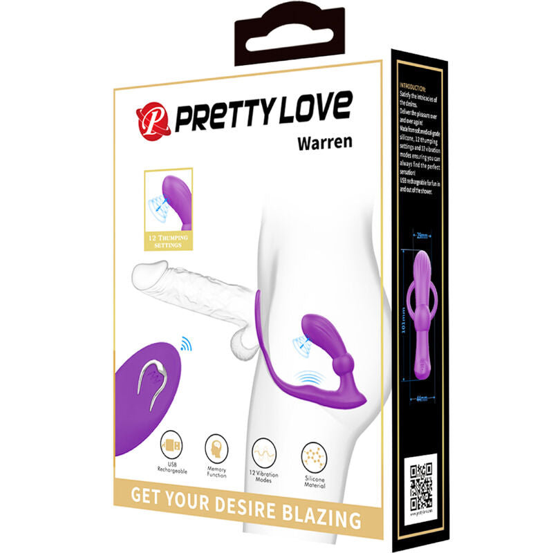 Pretty Love Warren Violet - Anillo Anal y Vibrador