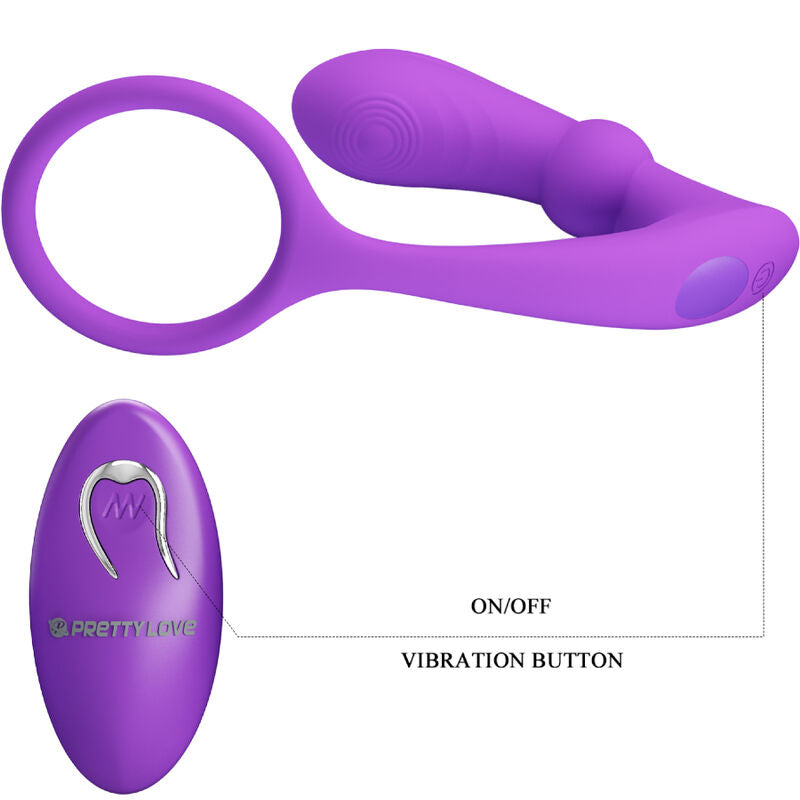 Pretty Love Warren Violet - Anillo Anal y Vibrador