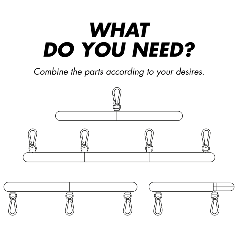 Barra Divaricatrice Bondage Ajustable - 3 Tubos Acero 60cm