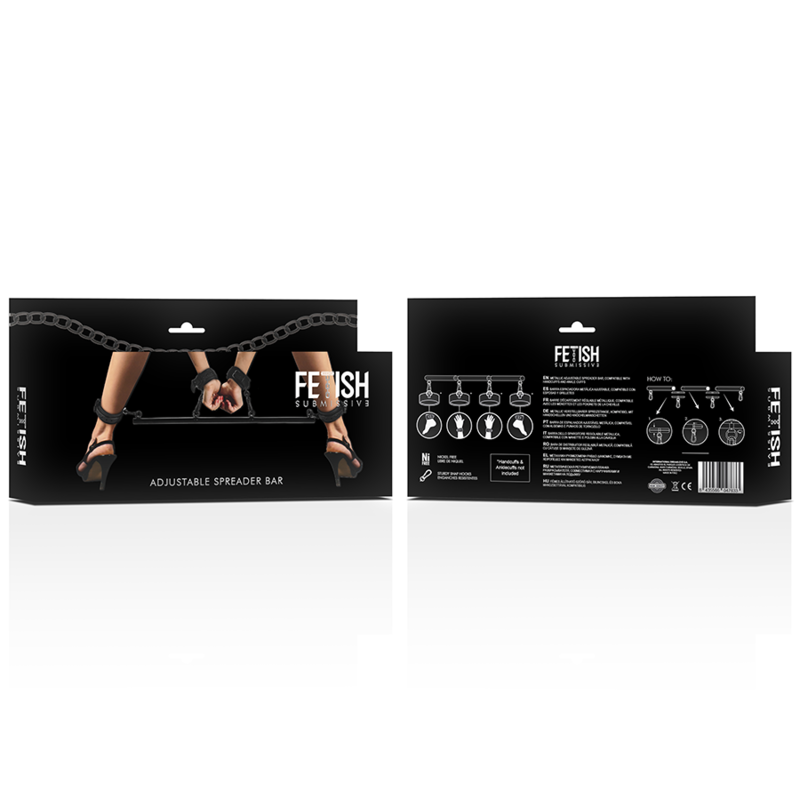 Barra Divaricatrice Bondage Ajustable - 3 Tubos Acero 60cm