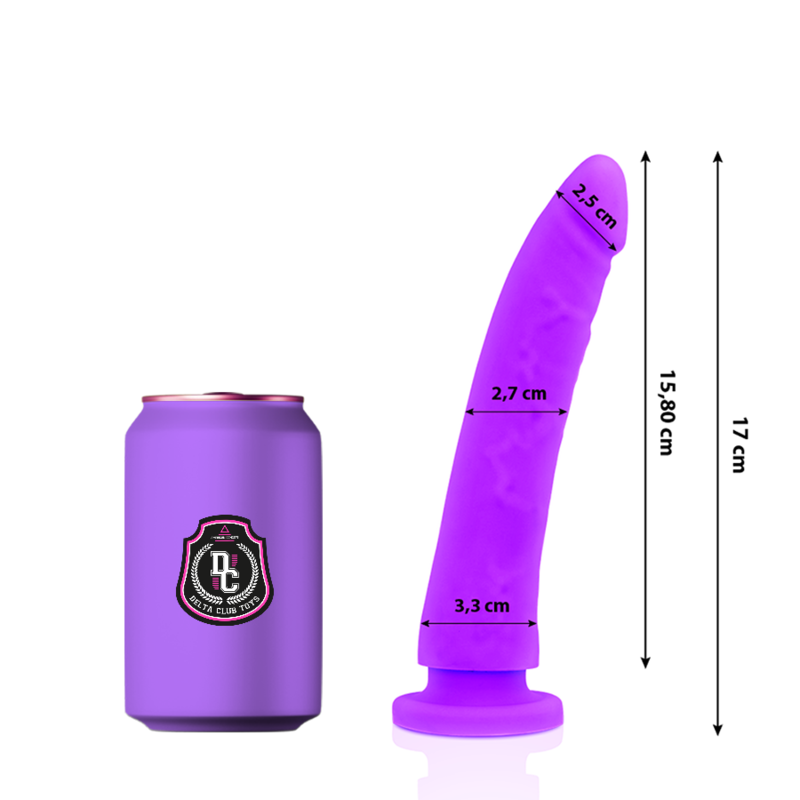 Delta Club Toys Lilac Dildo Medical Silicone 17 cm