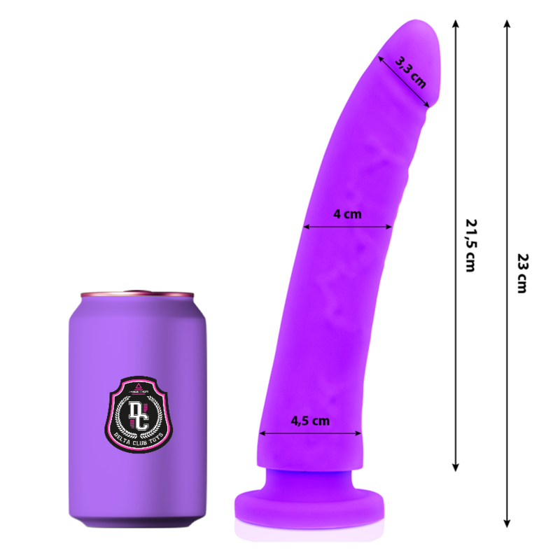 Dildo de Silicona Médica Delta Club Lilac 23 cm