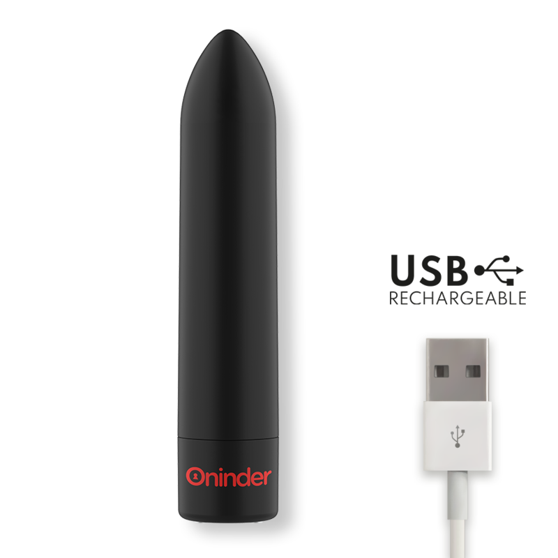 Oninder Berlin Bullet Vibrator Negro - 9 Modos y Control por App