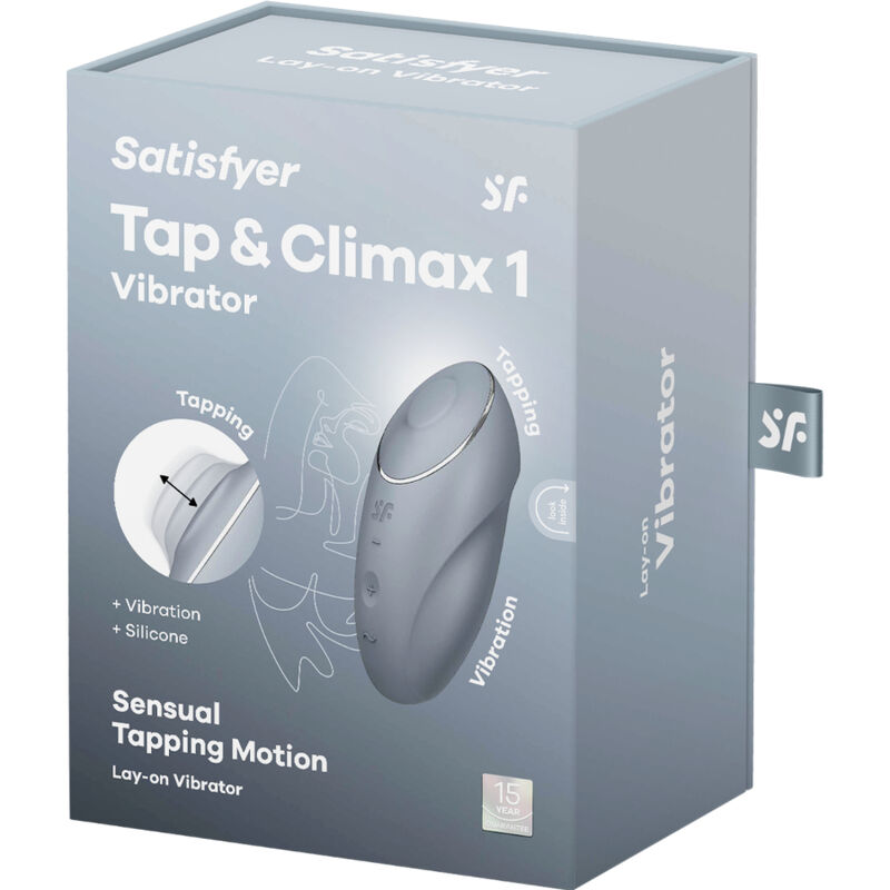 Satisfyer Tap & Climax 1 Lay-On Vibrator Gris