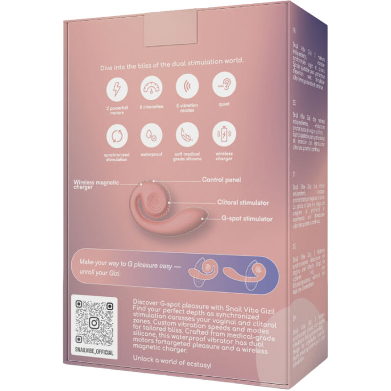 Snail Vibe Gizi Dual Stimulator Rosa